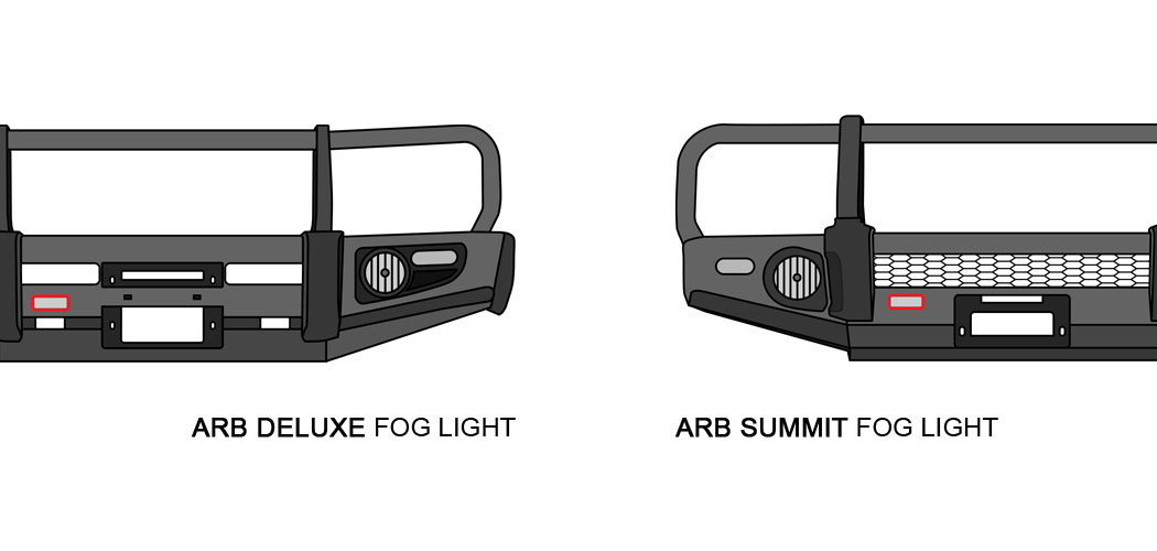 ARB Bull Bars Fog Light Styles