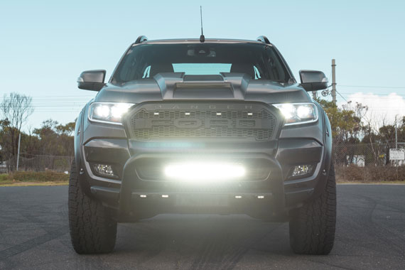 Ford Ranger PXII Lower Grille Mount LED Light Bar and Bracket