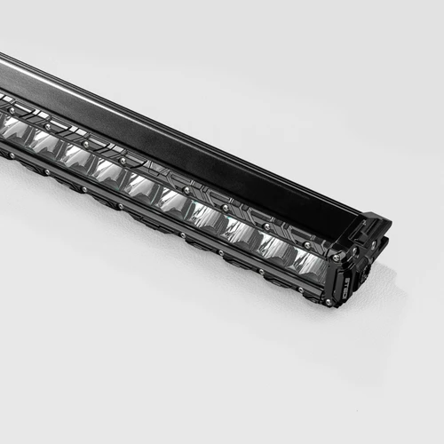 Closeup of a STEDI™ ST3K-40L LED light bar on a light grey background.