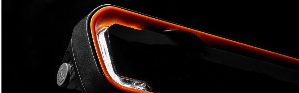 Closeup of the DRL function on an EVO LED Light Bar.